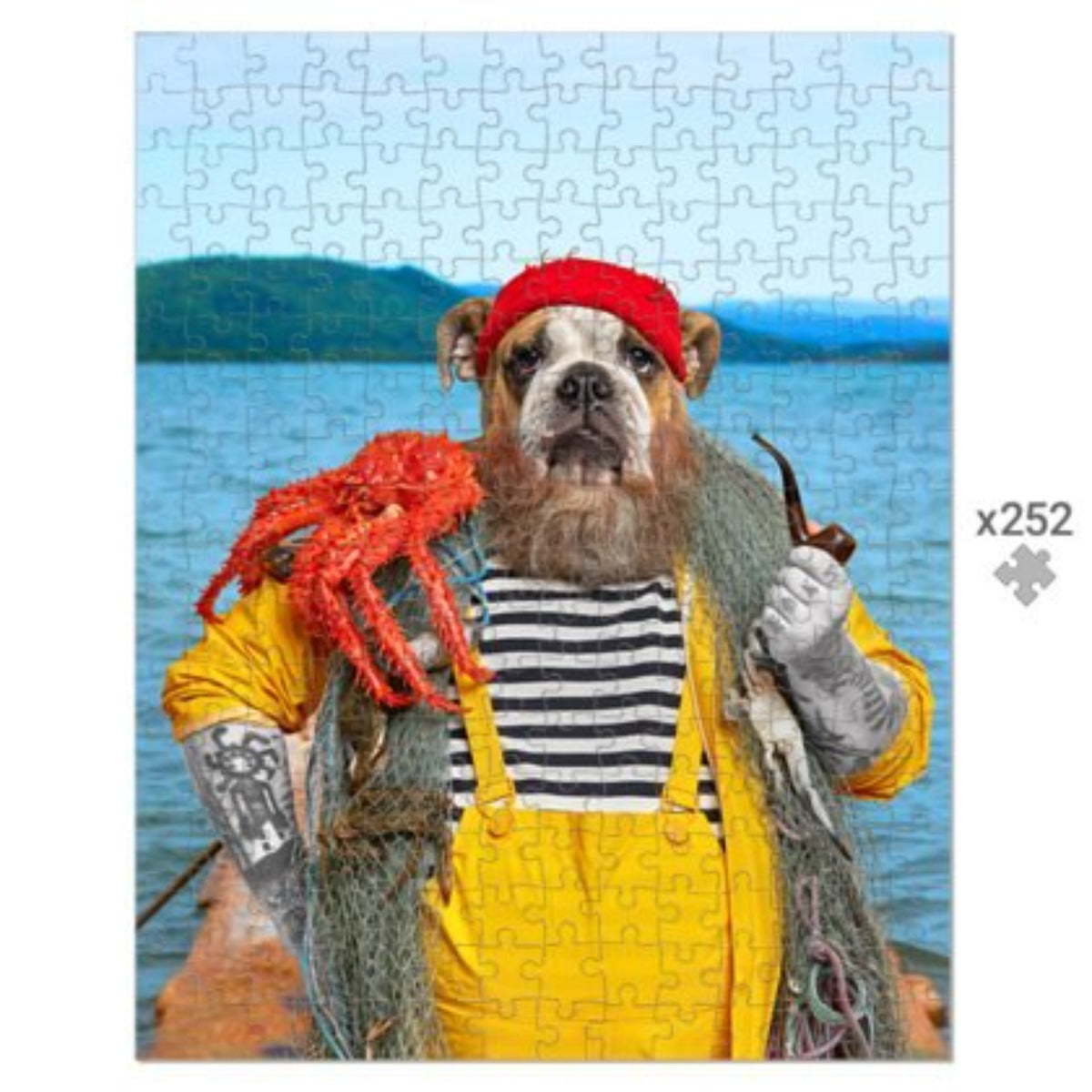 The Sailor: Custom Pet Puzzle - Paw & Glory - Dog Portraits - Pet Portraits