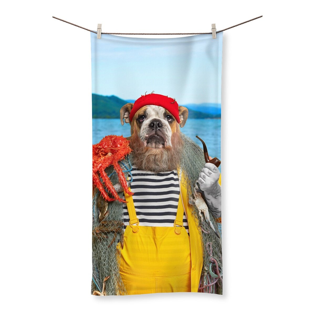 The Sailor: Custom Pet Towel - Paw & Glory - Dog Portraits - Pet Portraits