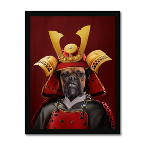 The Samurai: Custom Pet Portrait - Paw & Glory - Dog Portraits - Pet Portraits