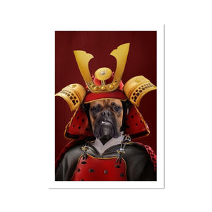 The Samurai: Custom Pet Portrait - Paw & Glory - Dog Portraits - Pet Portraits