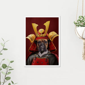 The Samurai: Custom Pet Poster - Paw & Glory - Dog Portraits - Pet Portraits