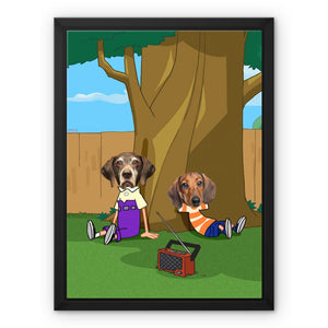 The Schemers (Phineas and Ferb Inspired): Custom Pet Canvas - Paw & Glory - Dog Portraits - Pet Portraits