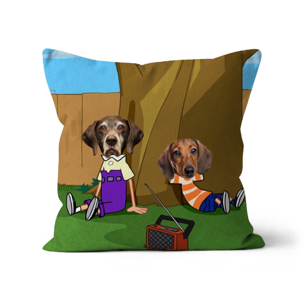 The Schemers (Phineas and Ferb Inspired): Custom Pet Pillow - Paw & Glory - Dog Portraits - Pet Portraits