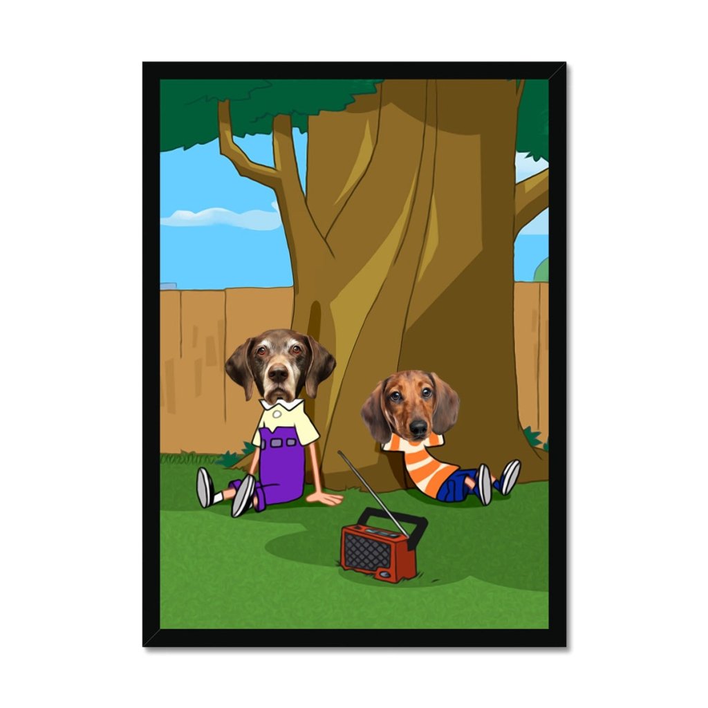 The Schemers (Phineas and Ferb Inspired): Custom Pet Portrait - Paw & Glory - Dog Portraits - Pet Portraits