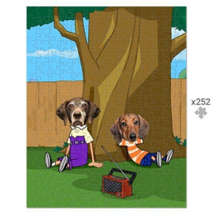 The Schemers (Phineas and Ferb Inspired): Custom Pet Puzzle - Paw & Glory - Dog Portraits - Pet Portraits