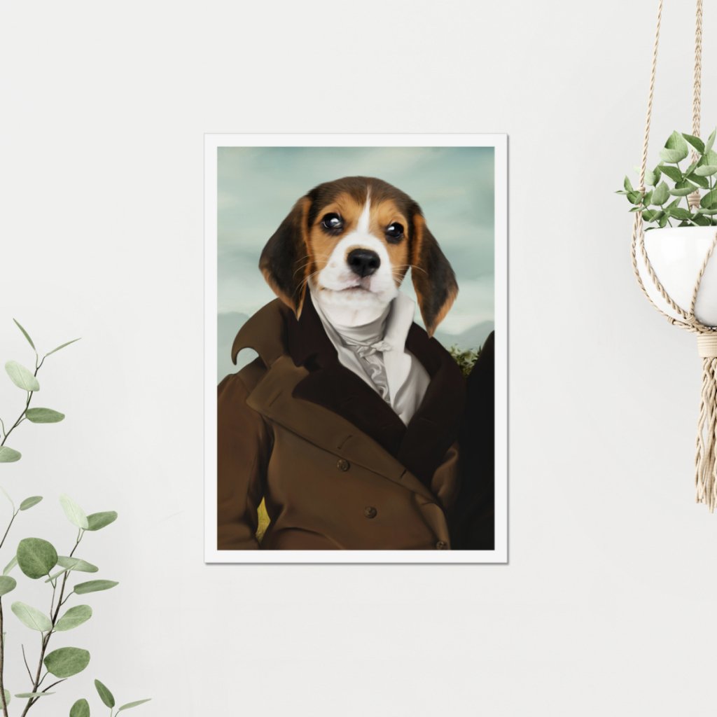 The Scholar: Custom Pet Poster - Paw & Glory - Dog Portraits - Pet Portraits