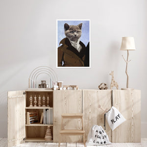 The Scholar: Custom Pet Poster - Paw & Glory - Dog Portraits - Pet Portraits