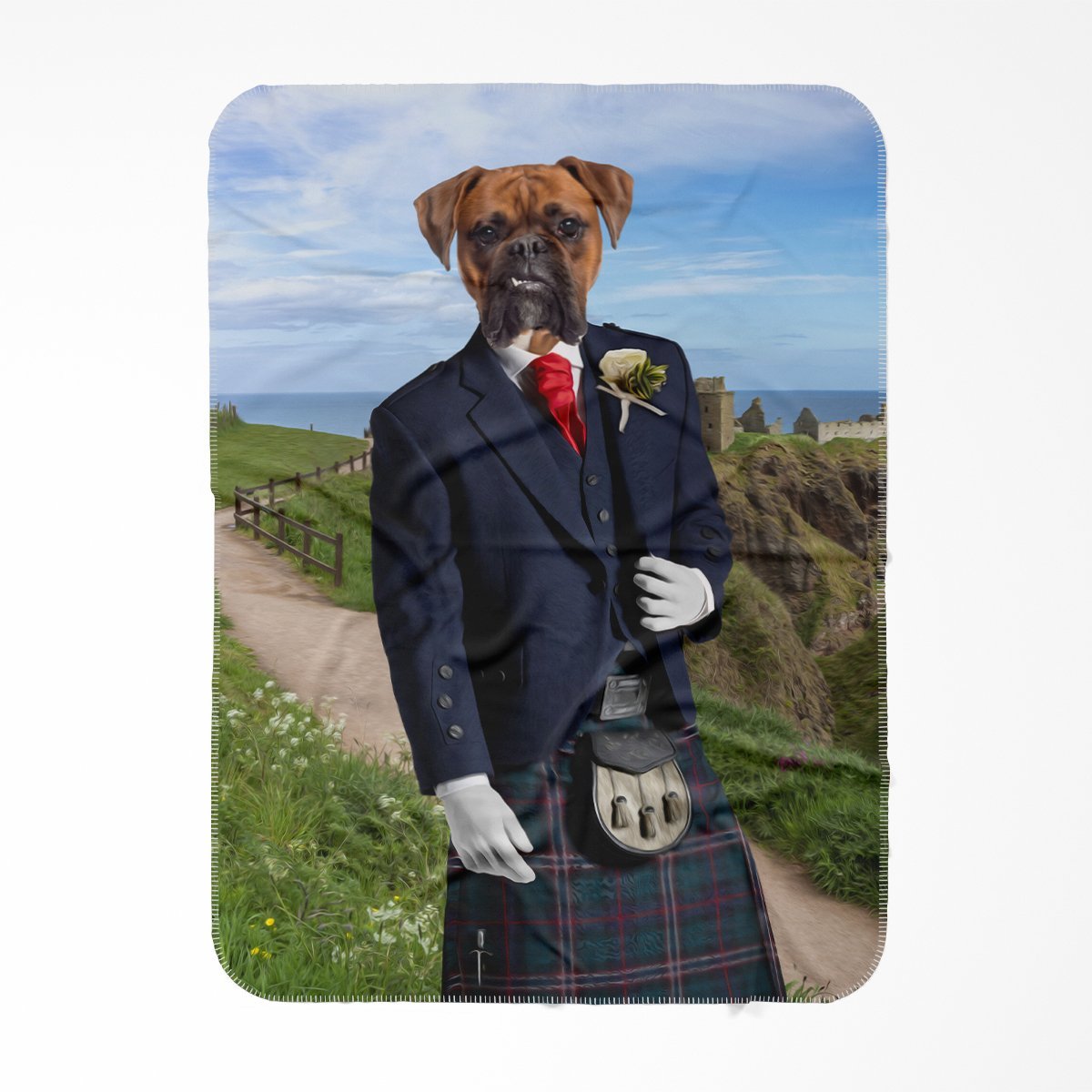 The Scottish Gent: Custom Pet Blanket - Paw & Glory - Dog Portraits - Pet Portraits