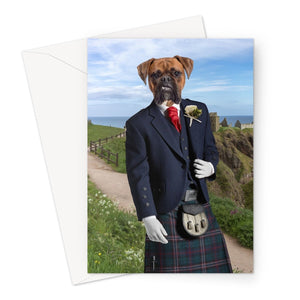 The Scottish Gent: Custom Pet Greeting Card - Paw & Glory - Dog Portraits - Pet Portraits