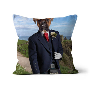 The Scottish Gent: Custom Pet Pillow - Paw & Glory - Dog Portraits - Pet Portraits