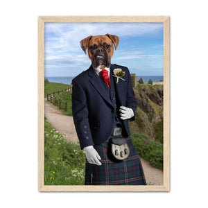 The Scottish Gent: Custom Pet Portrait - Paw & Glory - Dog Portraits - Pet Portraits