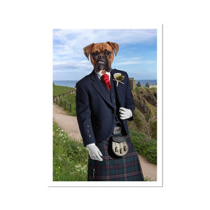 The Scottish Gent: Custom Pet Portrait - Paw & Glory - Dog Portraits - Pet Portraits