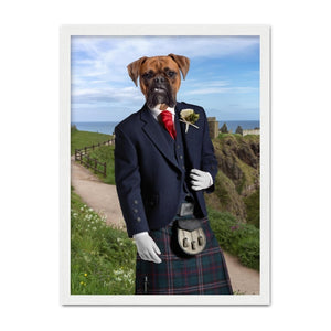 The Scottish Gent: Custom Pet Portrait - Paw & Glory - Dog Portraits - Pet Portraits