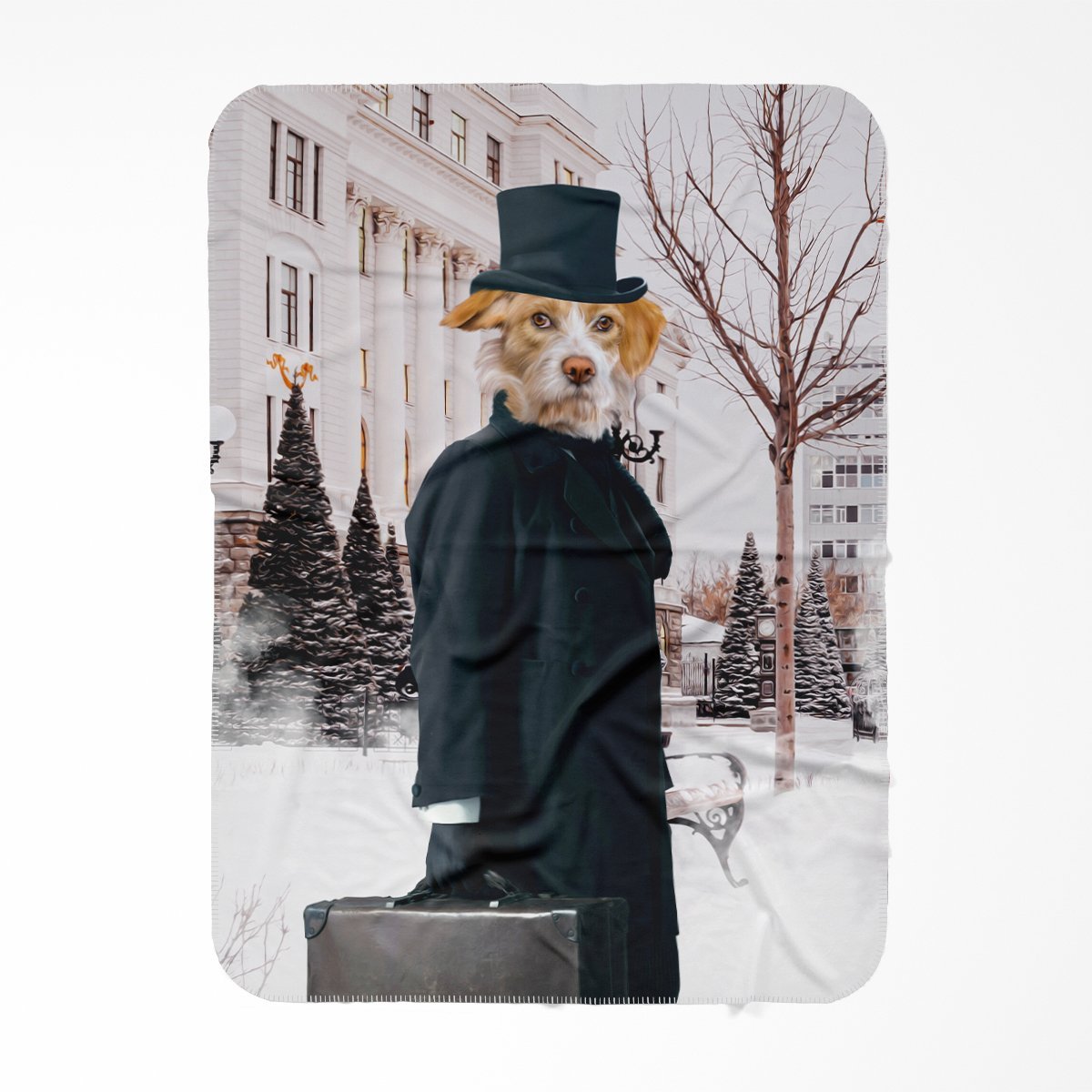 The Scrooge: Custom Pet Blanket - Paw & Glory - Dog Portraits - Pet Portraits