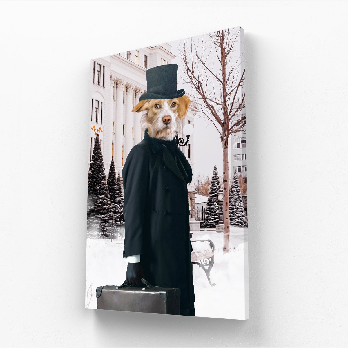 The Scrooge: Custom Pet Canvas - Paw & Glory - Dog Portraits - Pet Portraits