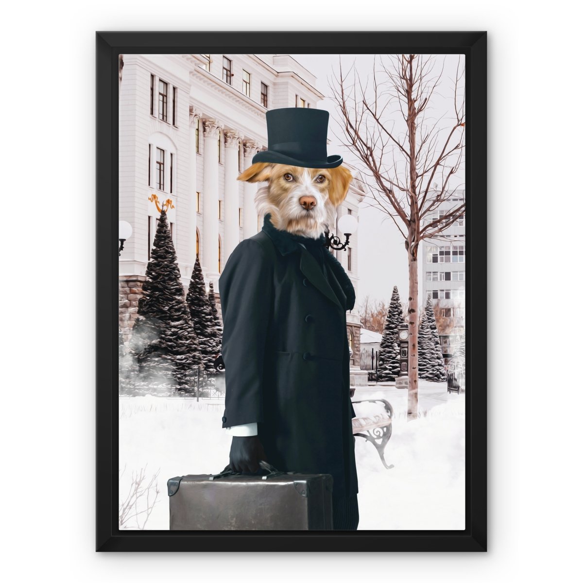 The Scrooge: Custom Pet Canvas - Paw & Glory - Dog Portraits - Pet Portraits