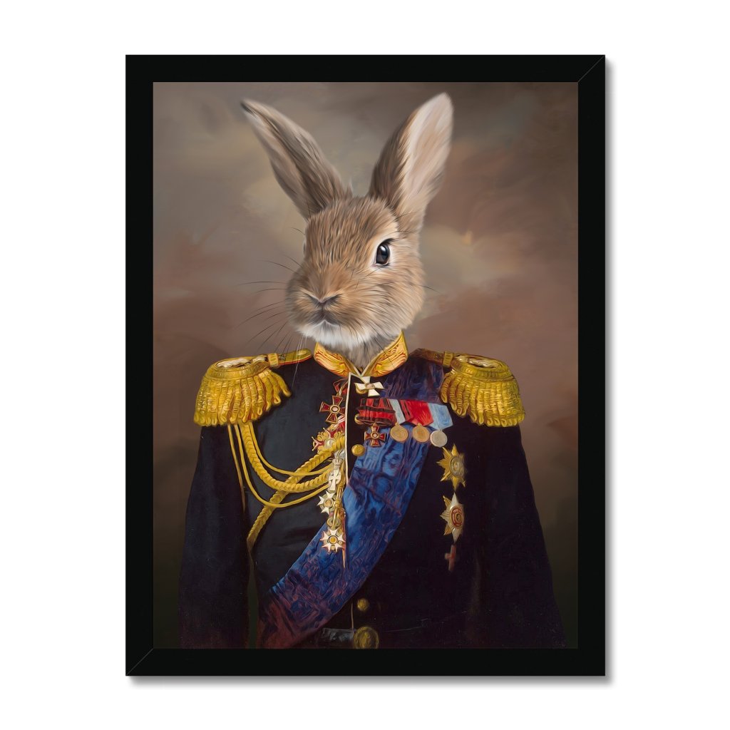 The Seasoned Sergeant: Animal Art Framed Portrait - Paw & Glory - Dog Portraits - Pet Portraits