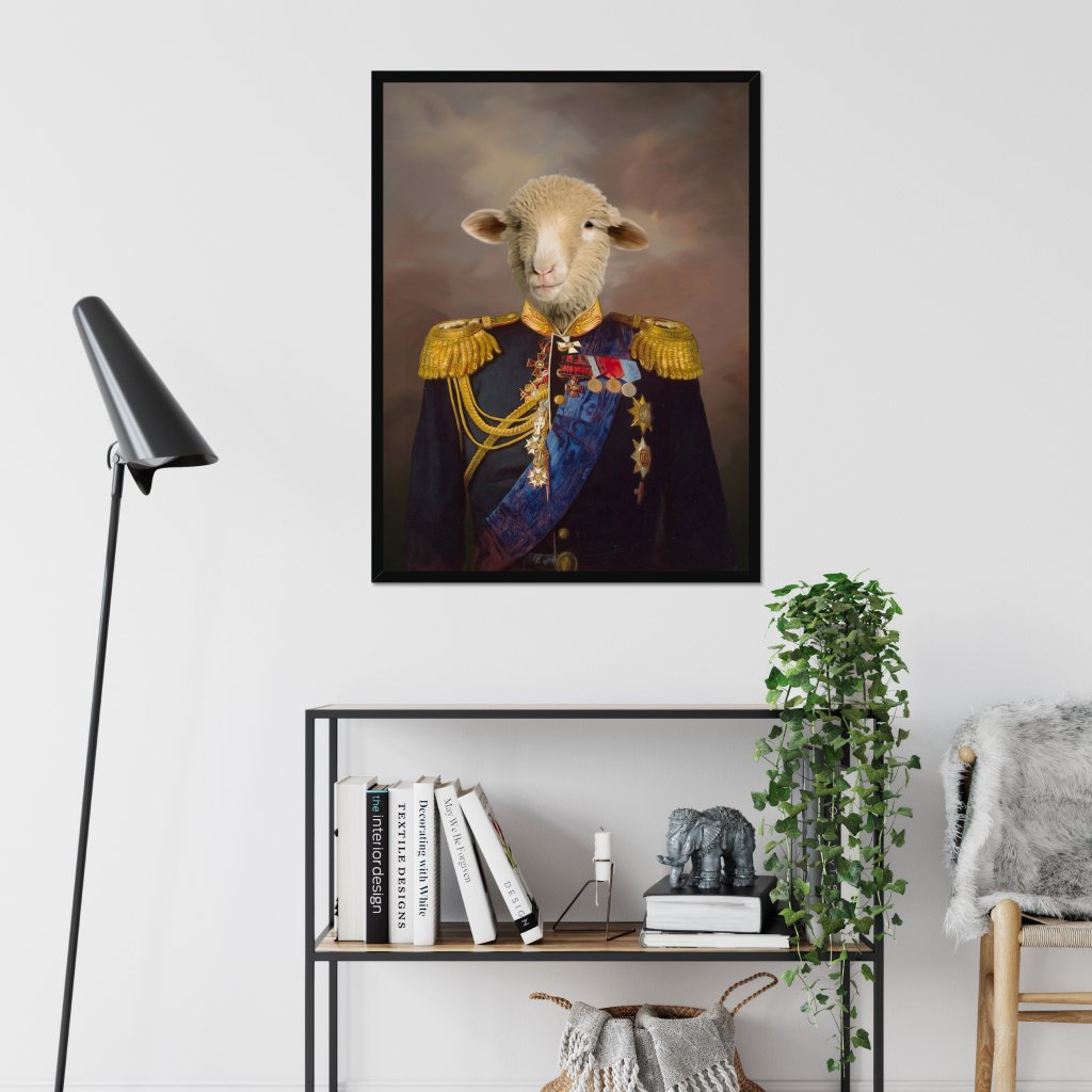 The Seasoned Sergeant: Animal Art Framed Portrait - Paw & Glory - Dog Portraits - Pet Portraits