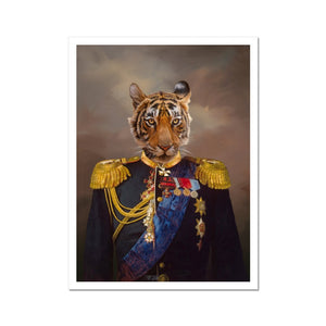 The Seasoned Sergeant: Animal Art Poster - Paw & Glory - Dog Portraits - Pet Portraits