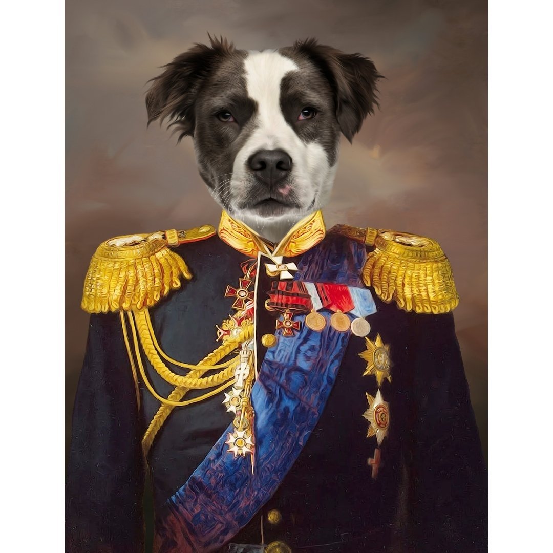 The Seasoned Sergeant: Custom Digital Download Pet Portrait - Paw & Glory - Dog Portraits - Pet Portraits