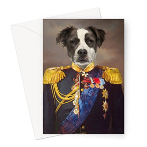 The Seasoned Sergeant: Custom Pet Greeting Card - Paw & Glory - Dog Portraits - Pet Portraits