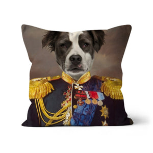 The Seasoned Sergeant: Custom Pet Pillow - Paw & Glory - Dog Portraits - Pet Portraits