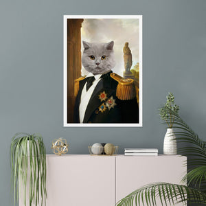 The Sergeant: Animal Art Poster - Paw & Glory - Dog Portraits - Pet Portraits