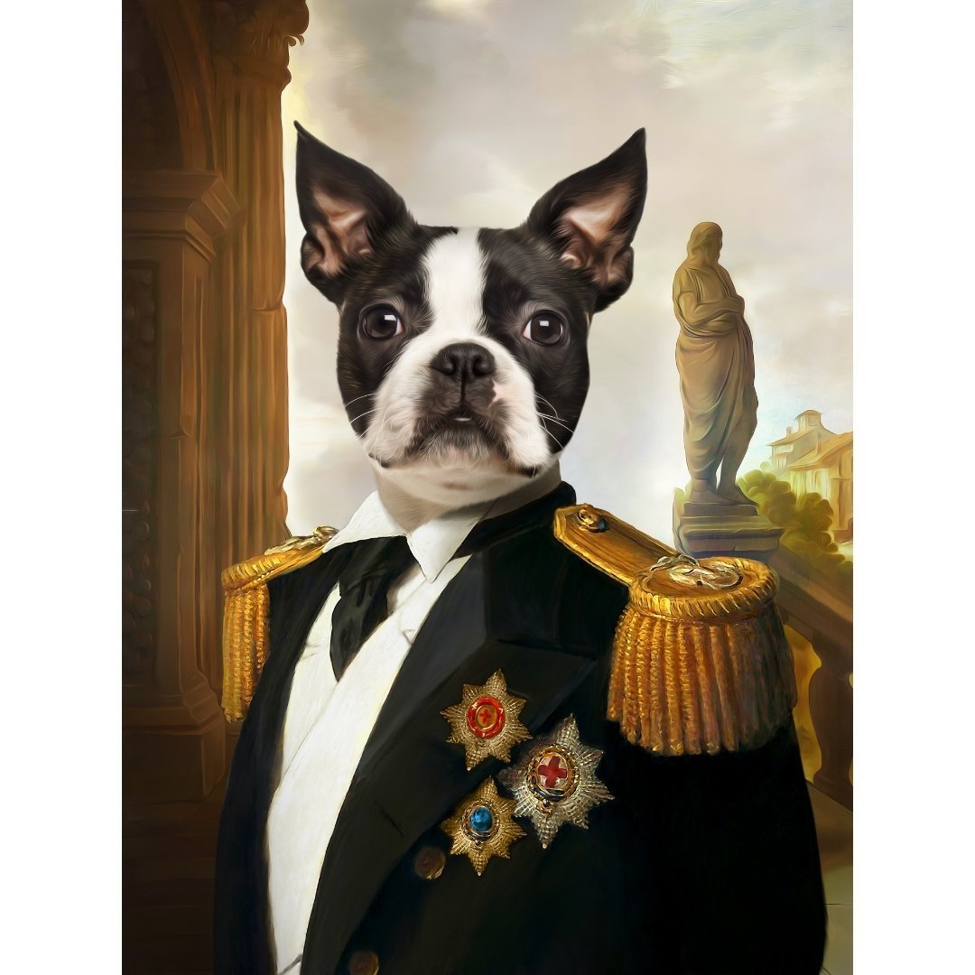 The Sergeant: Custom Digital Download Pet Portrait - Paw & Glory - Dog Portraits - Pet Portraits