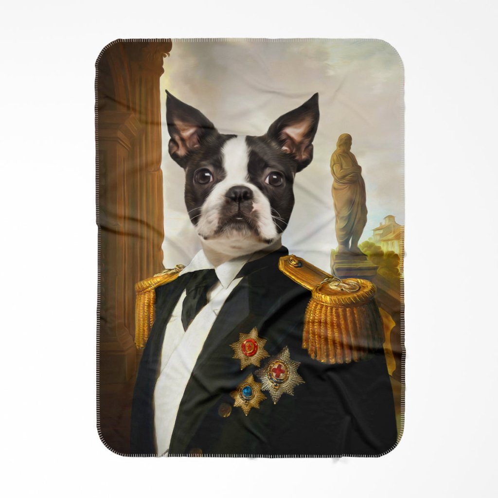 The Sergeant: Custom Pet Blanket - Paw & Glory - Dog Portraits - Pet Portraits