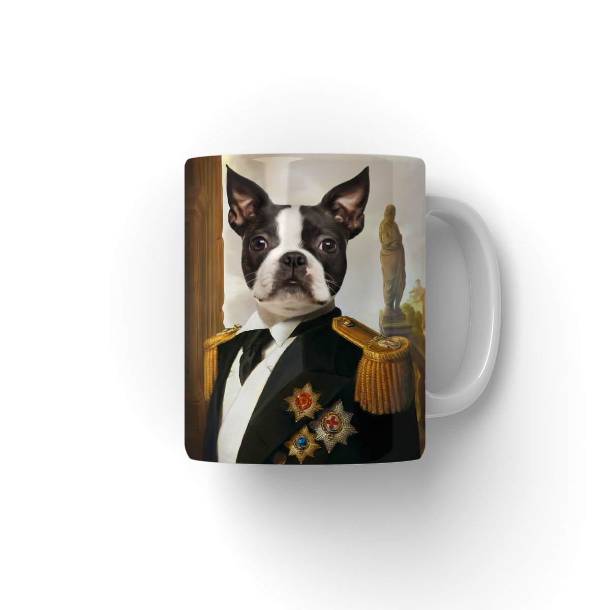 The Sergeant: Custom Pet Coffee Mug - Paw & Glory - Dog Portraits - Pet Portraits