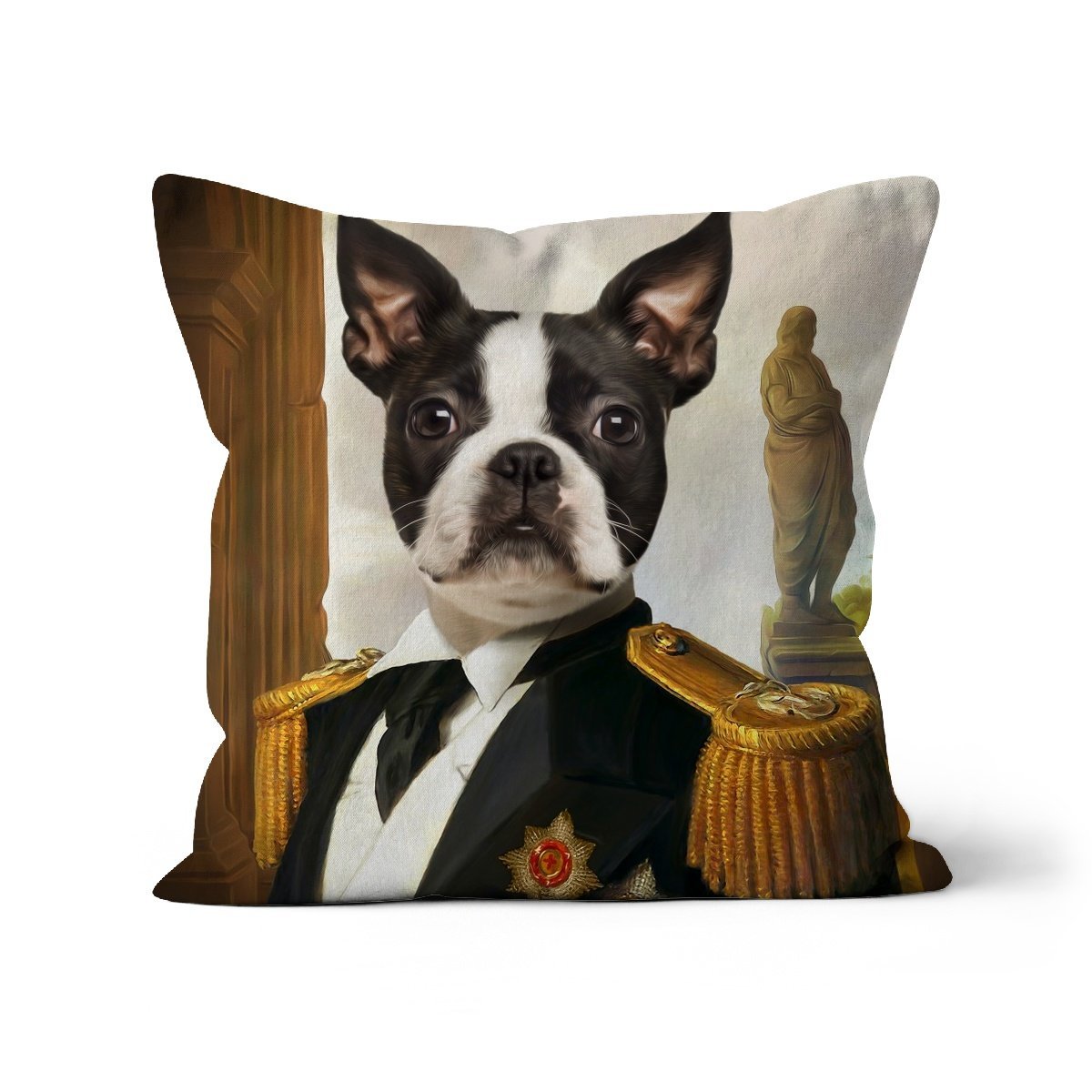 The Sergeant: Custom Pet Pillow - Paw & Glory - Dog Portraits - Pet Portraits