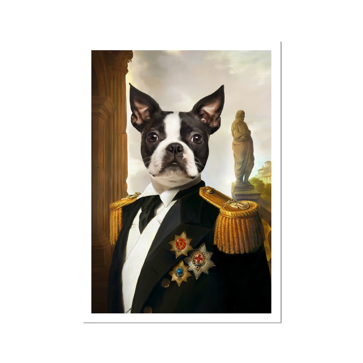 The Sergeant: Custom Pet Poster - Paw & Glory - Dog Portraits - Pet Portraits