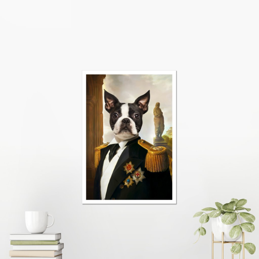 The Sergeant: Custom Pet Poster - Paw & Glory - Dog Portraits - Pet Portraits