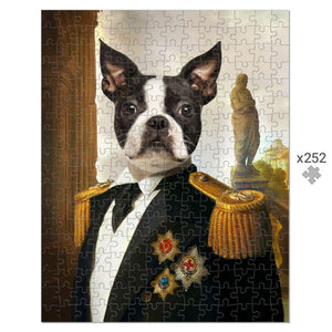 The Sergeant: Custom Pet Puzzle - Paw & Glory - Dog Portraits - Pet Portraits