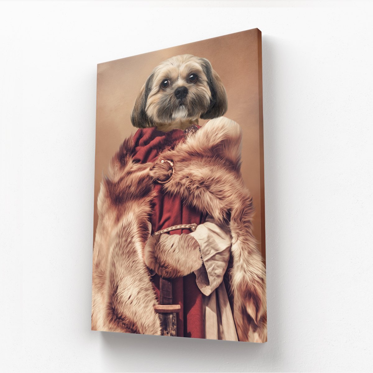 The She Viking: Custom Pet Canvas - Paw & Glory - Dog Portraits - Pet Portraits