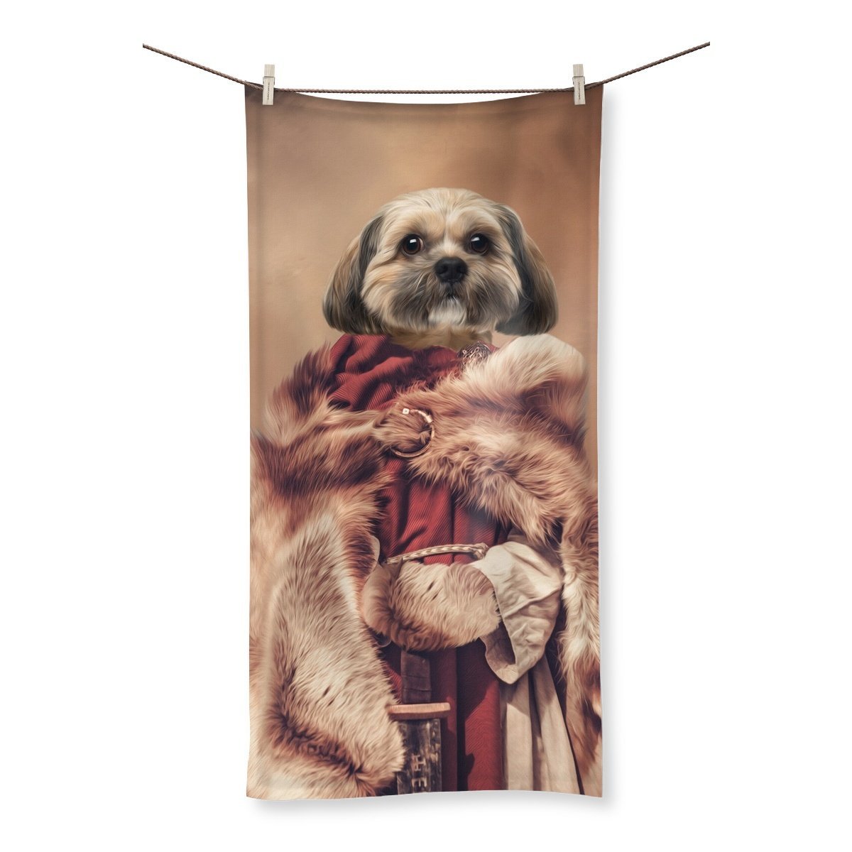 The She Viking: Custom Pet Towel - Paw & Glory - Dog Portraits - Pet Portraits