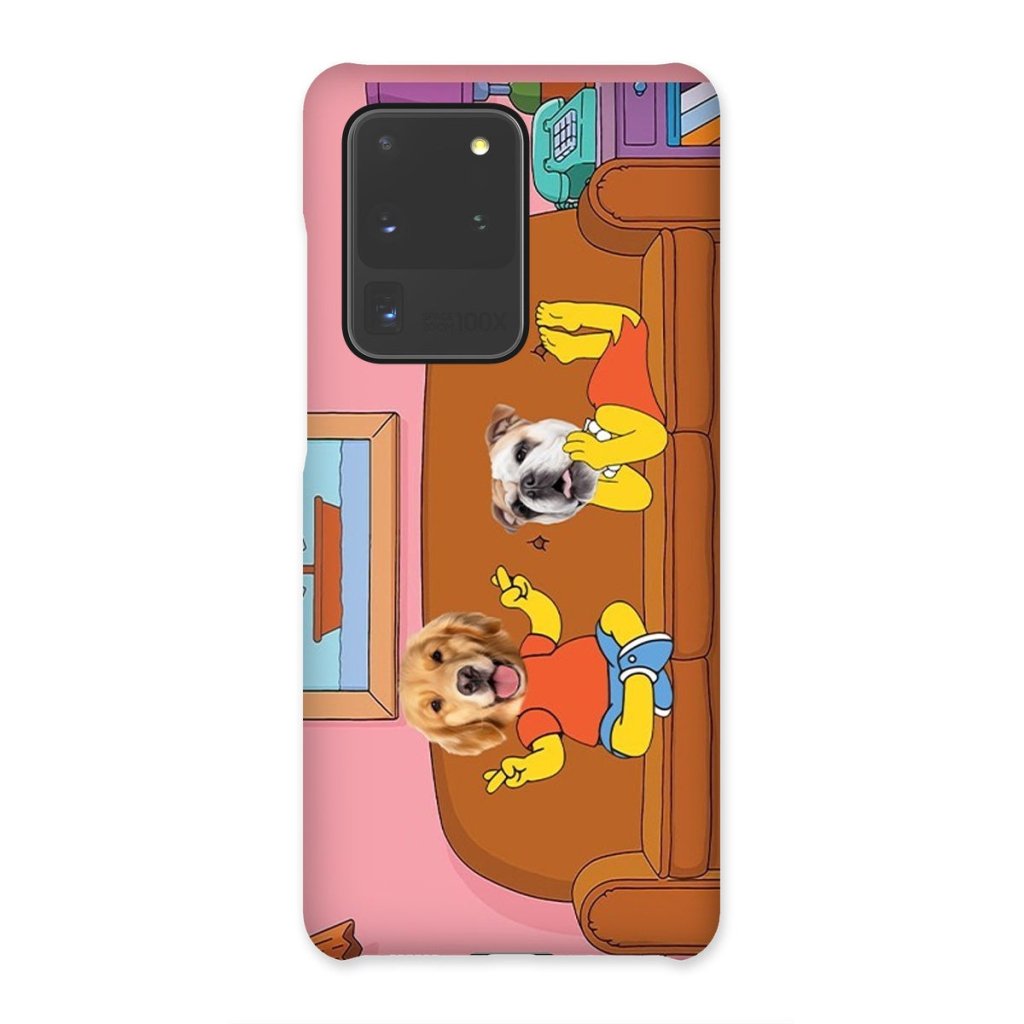 The Simpsons (Bart and Lisa): Custom Pet Phone Case - Paw & Glory - Dog Portraits - Pet Portraits