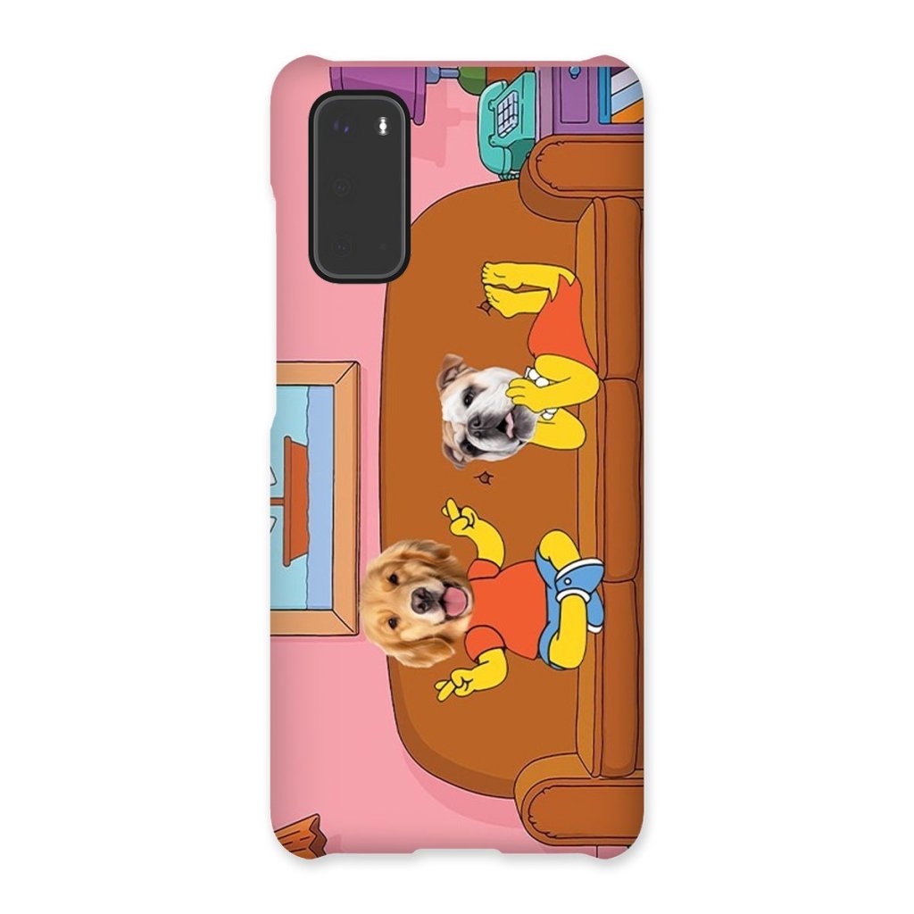 The Simpsons (Bart and Lisa): Custom Pet Phone Case - Paw & Glory - Dog Portraits - Pet Portraits