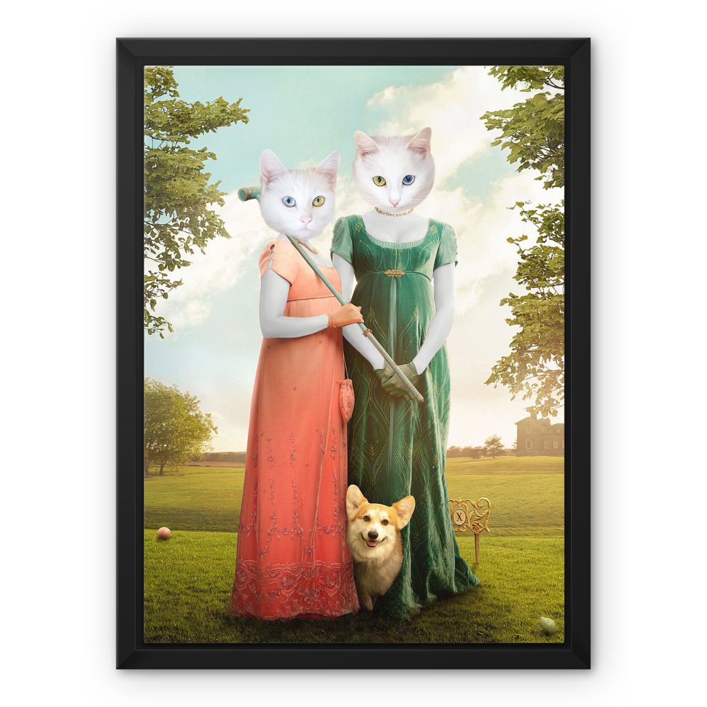 The Sisters (Bridgerton Inspired): Custom Pet Canvas - Paw & Glory - Dog Portraits - Pet Portraits