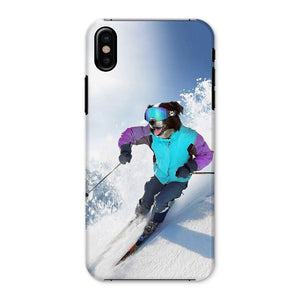 The Skiier: Custom Pet Phone Case - Paw & Glory - Dog Portraits - Pet Portraits