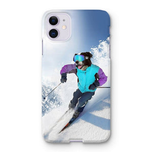 The Skiier: Custom Pet Phone Case - Paw & Glory - Dog Portraits - Pet Portraits