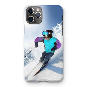 The Skiier: Custom Pet Phone Case - Paw & Glory - Dog Portraits - Pet Portraits