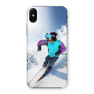 The Skiier: Custom Pet Phone Case - Paw & Glory - Dog Portraits - Pet Portraits