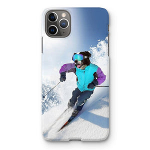 The Skiier: Custom Pet Phone Case - Paw & Glory - Dog Portraits - Pet Portraits