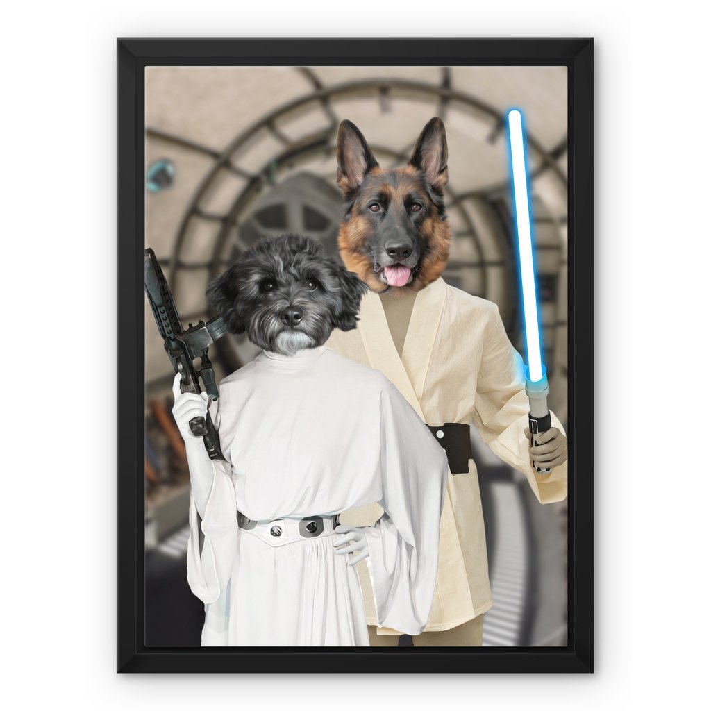 The Skywalker Siblings (Star Wars Inspired): Custom Pet Canvas - Paw & Glory - Dog Portraits - Pet Portraits