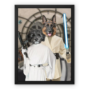 The Skywalker Siblings (Star Wars Inspired): Custom Pet Canvas - Paw & Glory - Dog Portraits - Pet Portraits