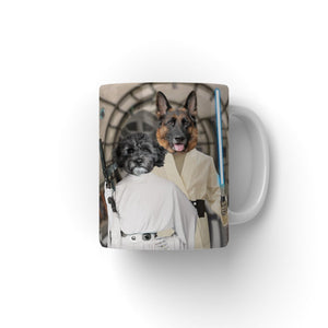 The Skywalker Siblings (Star Wars Inspired): Custom Pet Coffee Mug - Paw & Glory - Dog Portraits - Pet Portraits