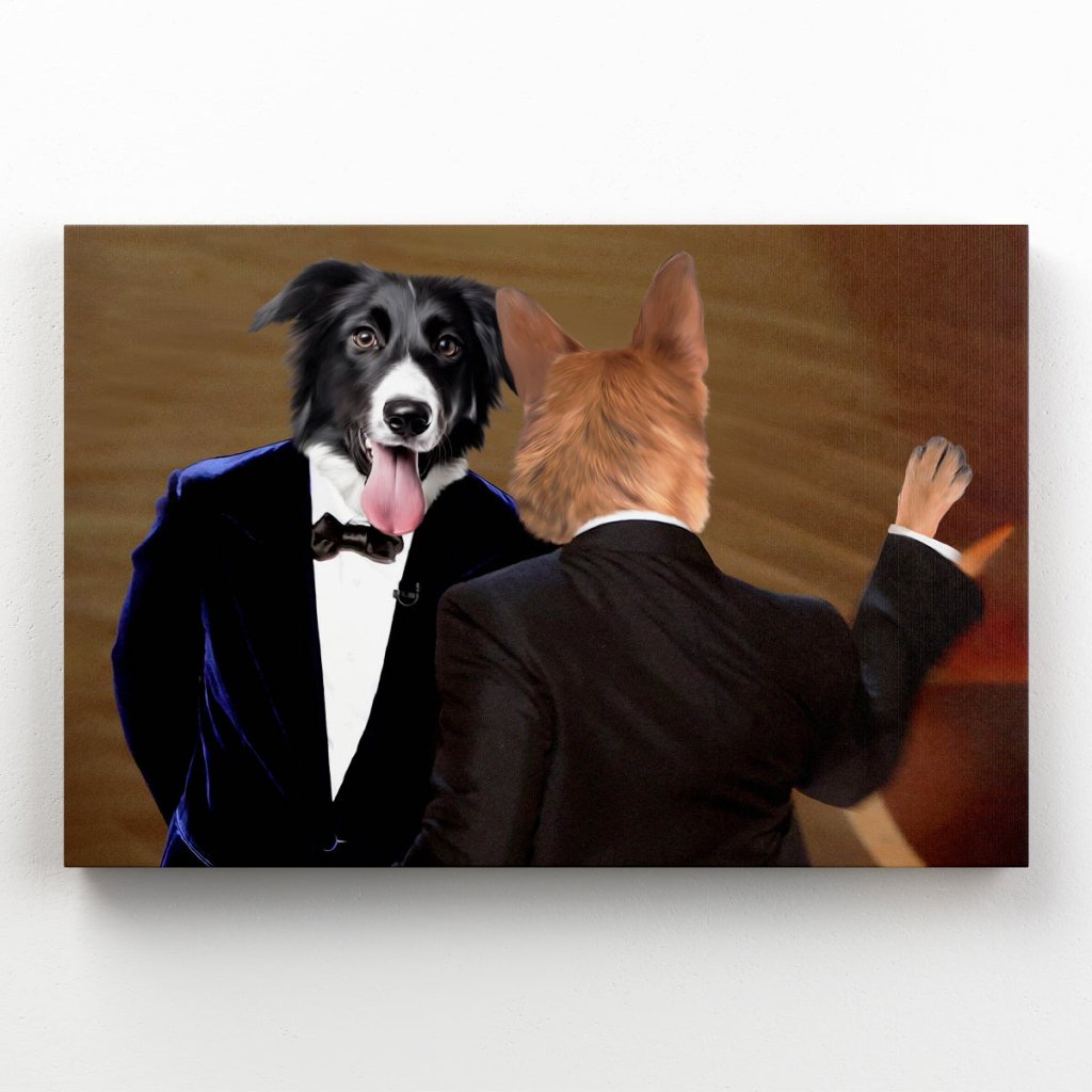 The Slap: Custom Pet Canvas - Paw & Glory - Dog Portraits - Pet Portraits