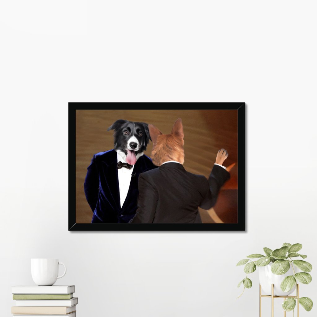 The Slap: Custom Pet Portrait - Paw & Glory - Dog Portraits - Pet Portraits