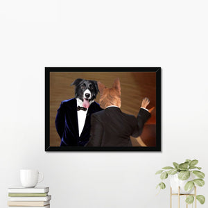 The Slap: Custom Pet Portrait - Paw & Glory - Dog Portraits - Pet Portraits